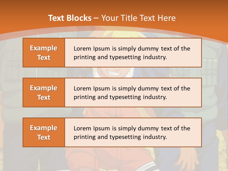 A Group Of Anime Characters With A Sunset In The Background PowerPoint Template