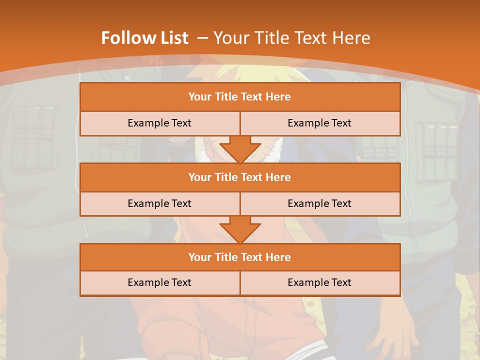 A Group Of Anime Characters With A Sunset In The Background PowerPoint Template