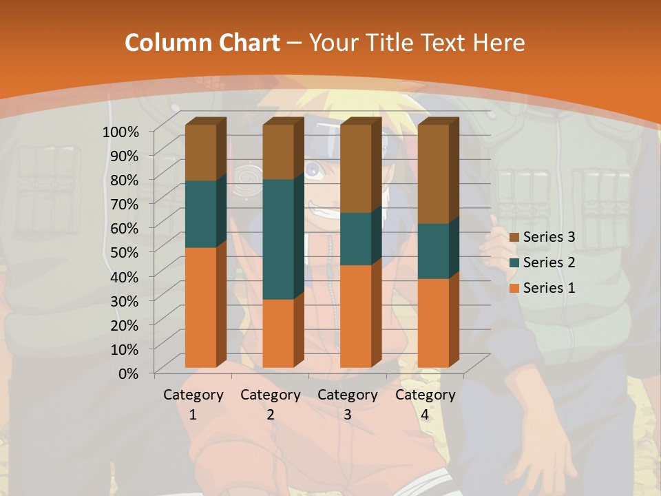 A Group Of Anime Characters With A Sunset In The Background PowerPoint Template