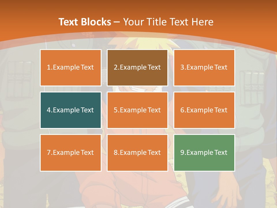 A Group Of Anime Characters With A Sunset In The Background PowerPoint Template