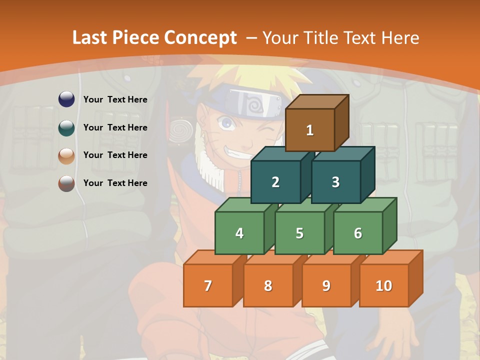 A Group Of Anime Characters With A Sunset In The Background PowerPoint Template