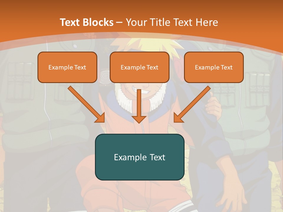 A Group Of Anime Characters With A Sunset In The Background PowerPoint Template