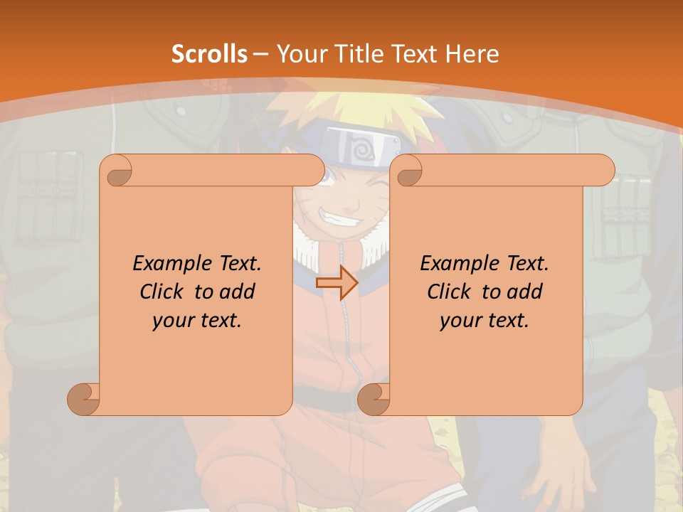 A Group Of Anime Characters With A Sunset In The Background PowerPoint Template