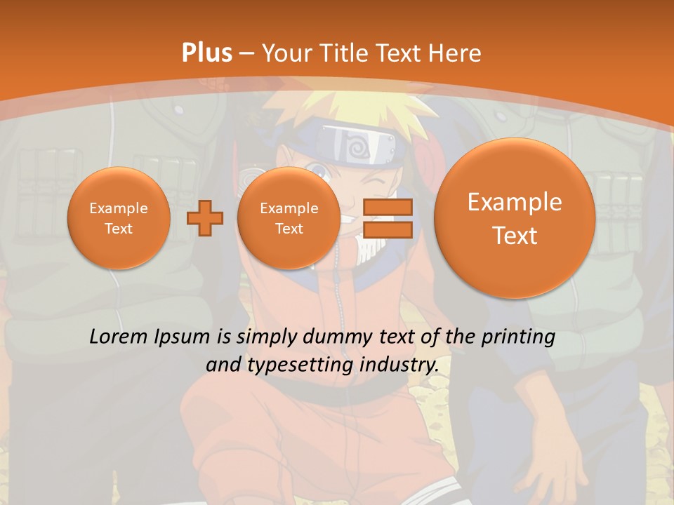 A Group Of Anime Characters With A Sunset In The Background PowerPoint Template