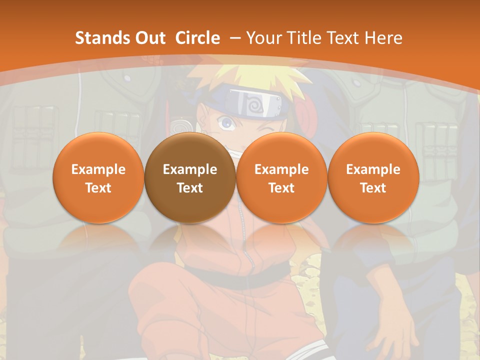 A Group Of Anime Characters With A Sunset In The Background PowerPoint Template