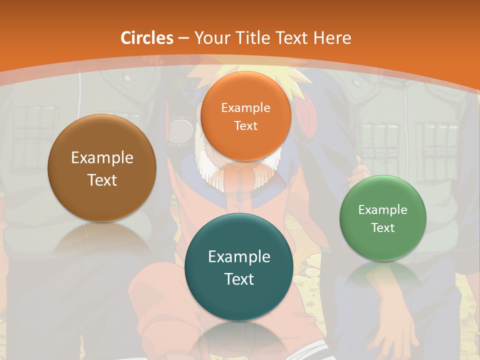 A Group Of Anime Characters With A Sunset In The Background PowerPoint Template