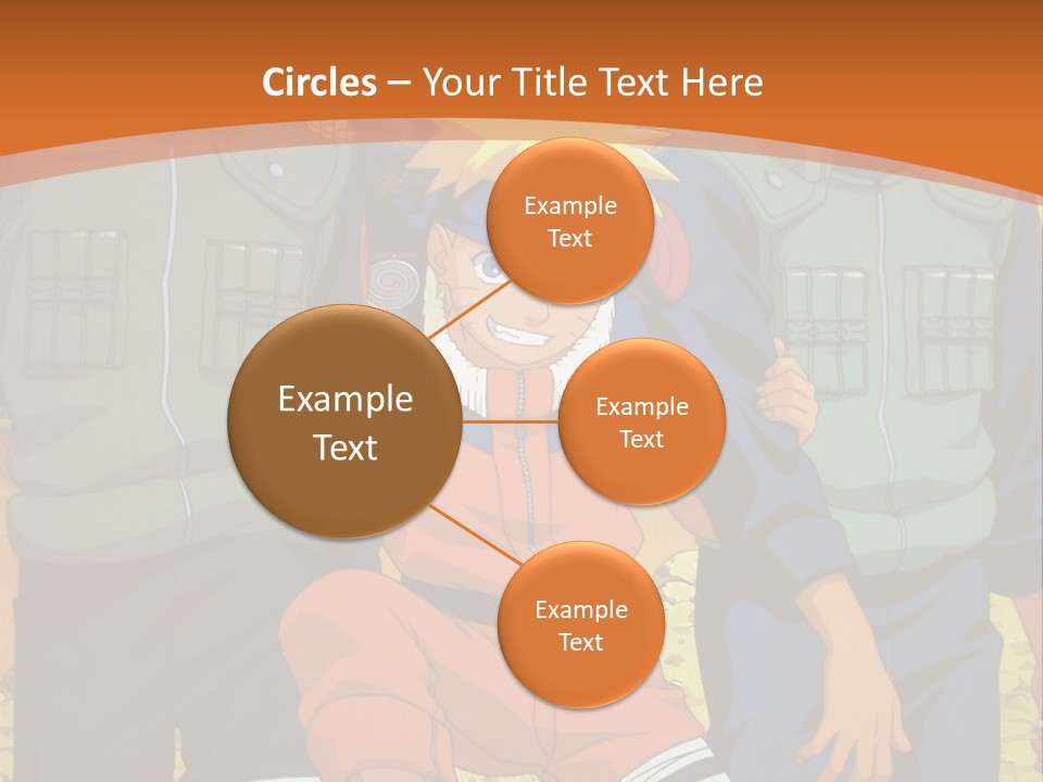 A Group Of Anime Characters With A Sunset In The Background PowerPoint Template