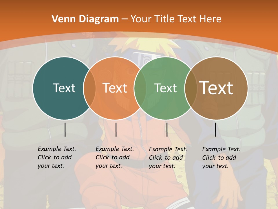 A Group Of Anime Characters With A Sunset In The Background PowerPoint Template