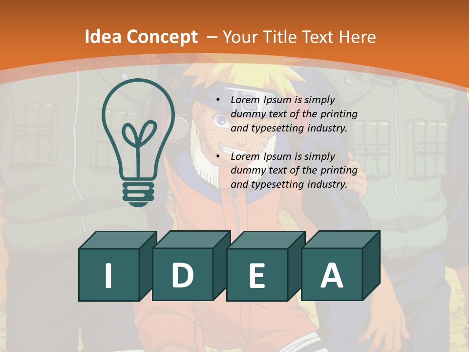 A Group Of Anime Characters With A Sunset In The Background PowerPoint Template