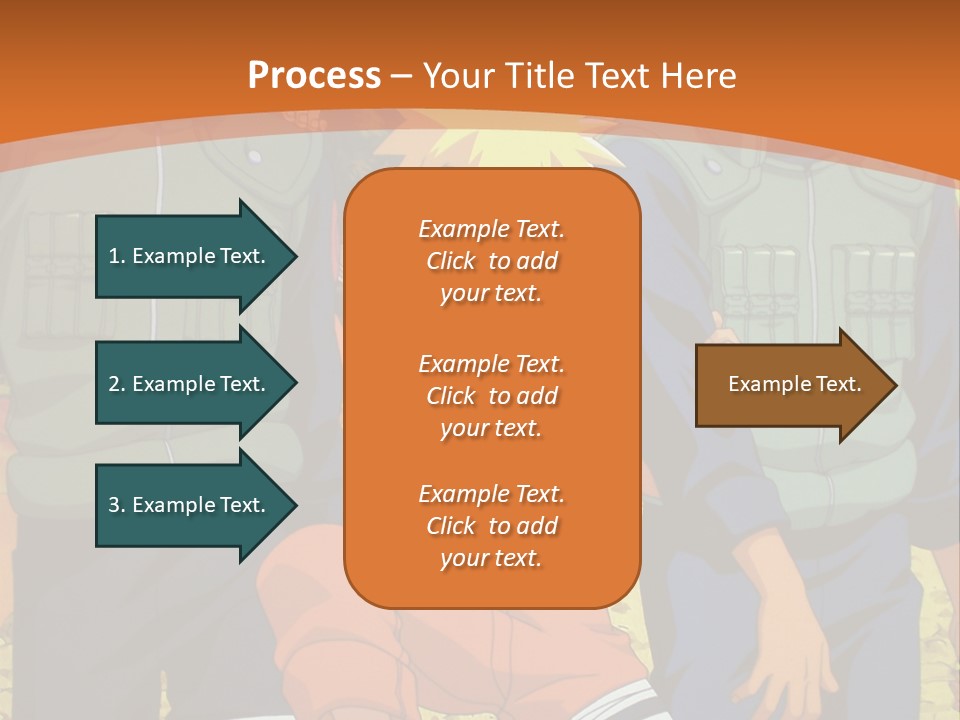 A Group Of Anime Characters With A Sunset In The Background PowerPoint Template
