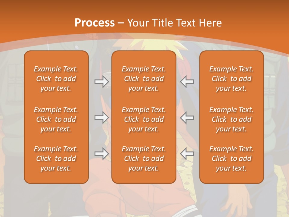 A Group Of Anime Characters With A Sunset In The Background PowerPoint Template