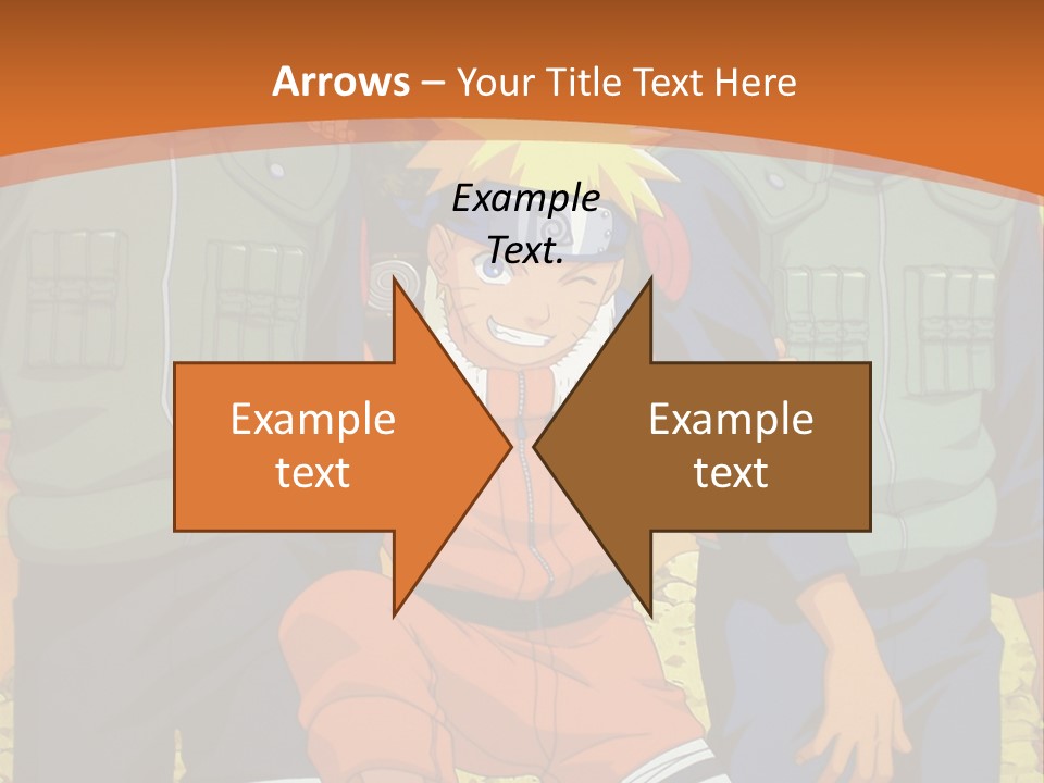 A Group Of Anime Characters With A Sunset In The Background PowerPoint Template