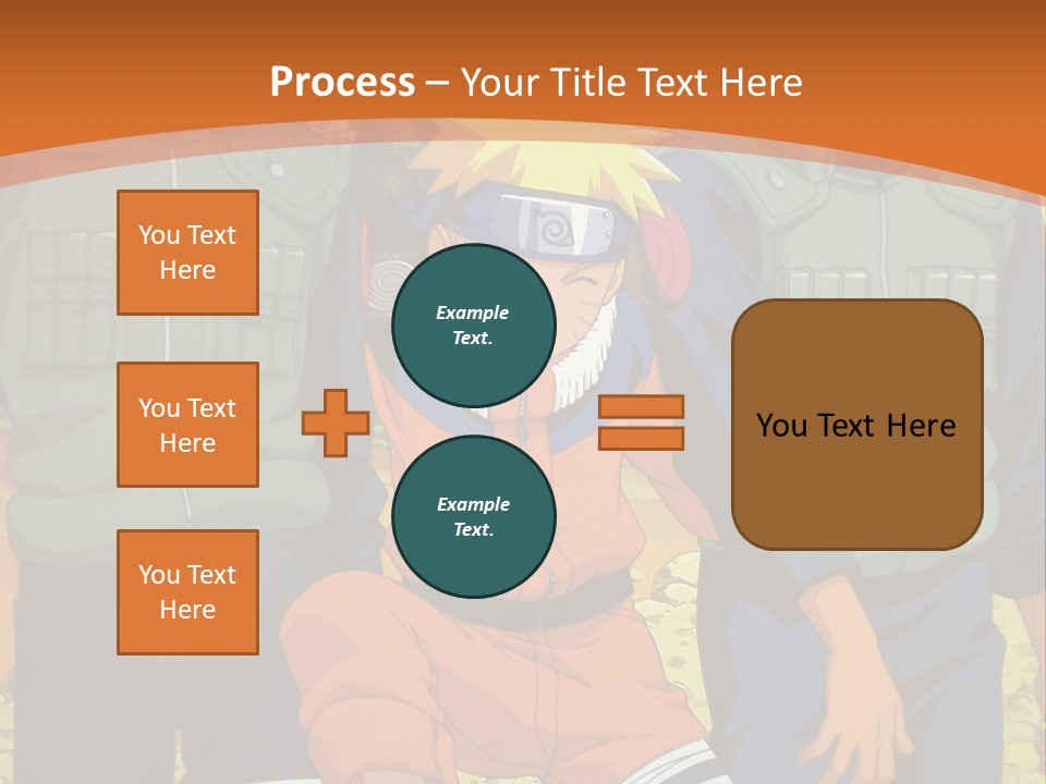 A Group Of Anime Characters With A Sunset In The Background PowerPoint Template
