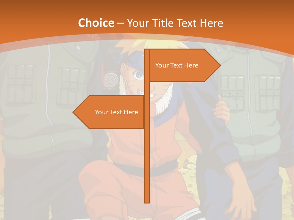 A Group Of Anime Characters With A Sunset In The Background PowerPoint Template