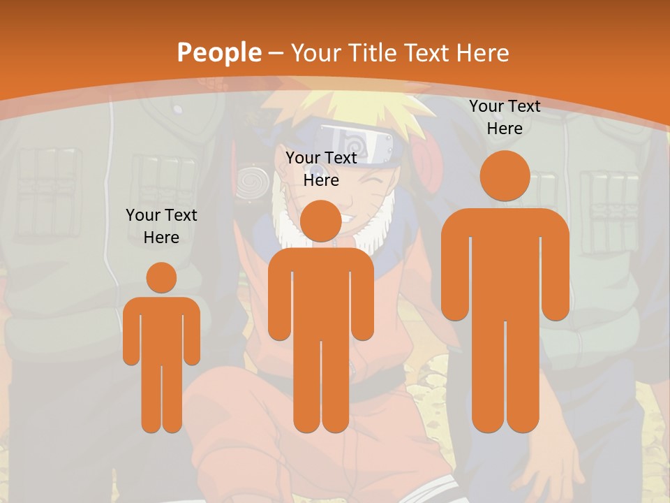 A Group Of Anime Characters With A Sunset In The Background PowerPoint Template