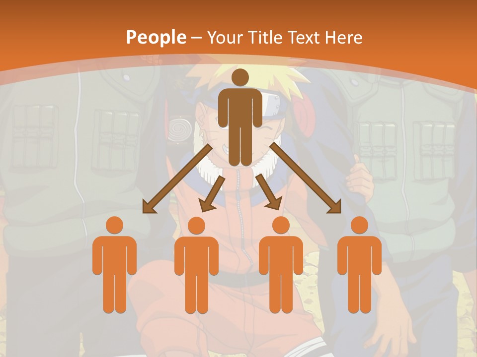 A Group Of Anime Characters With A Sunset In The Background PowerPoint Template