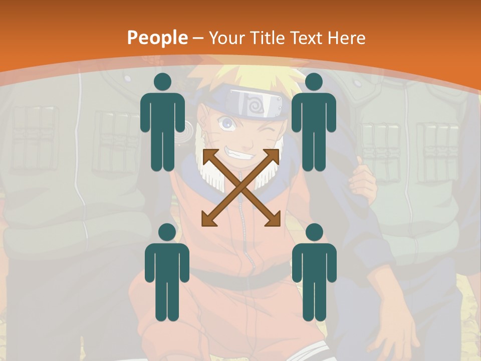 A Group Of Anime Characters With A Sunset In The Background PowerPoint Template