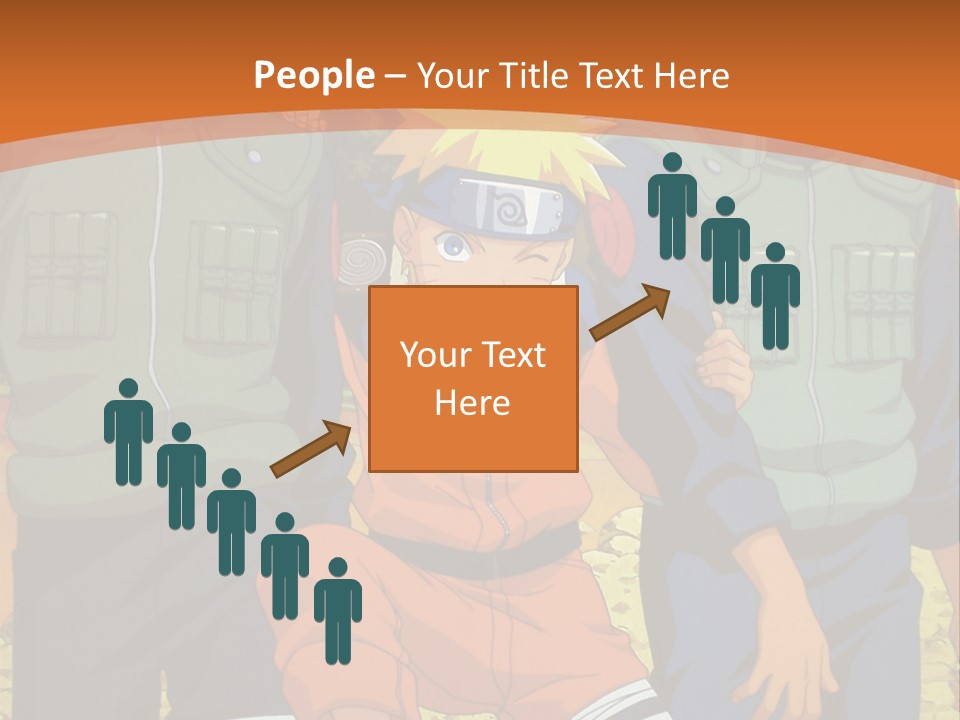 A Group Of Anime Characters With A Sunset In The Background PowerPoint Template