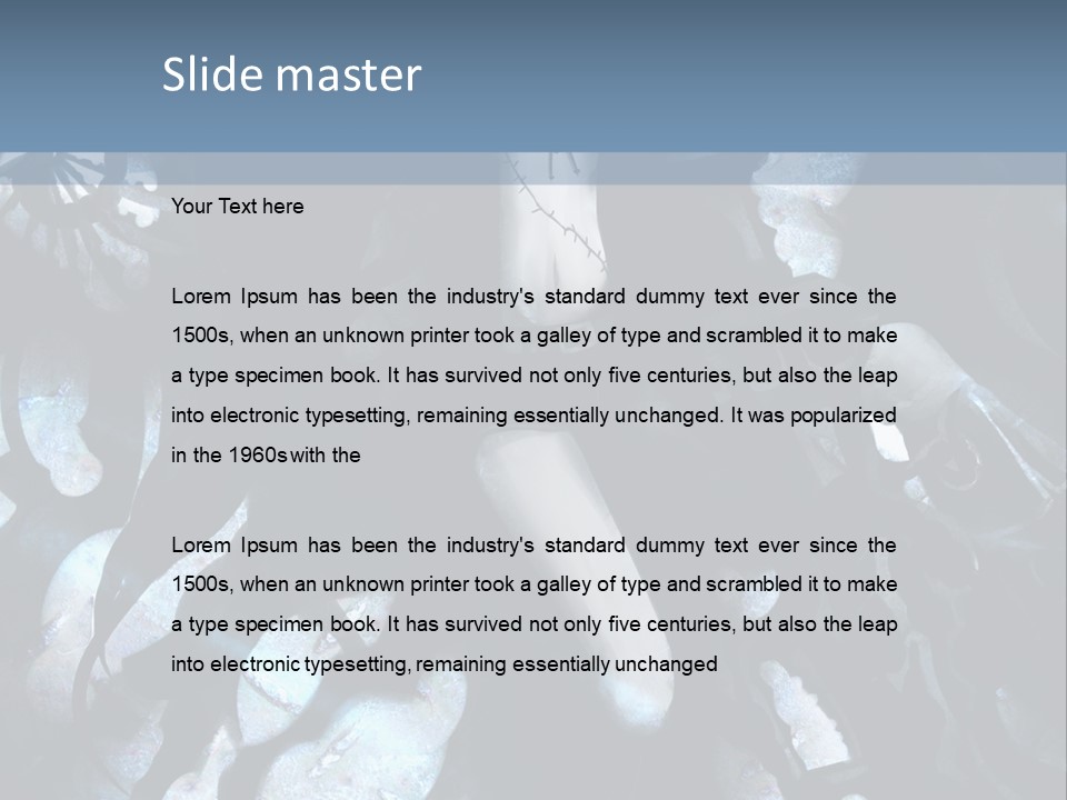 A Black And White Anime Character With Blue Hair PowerPoint Template