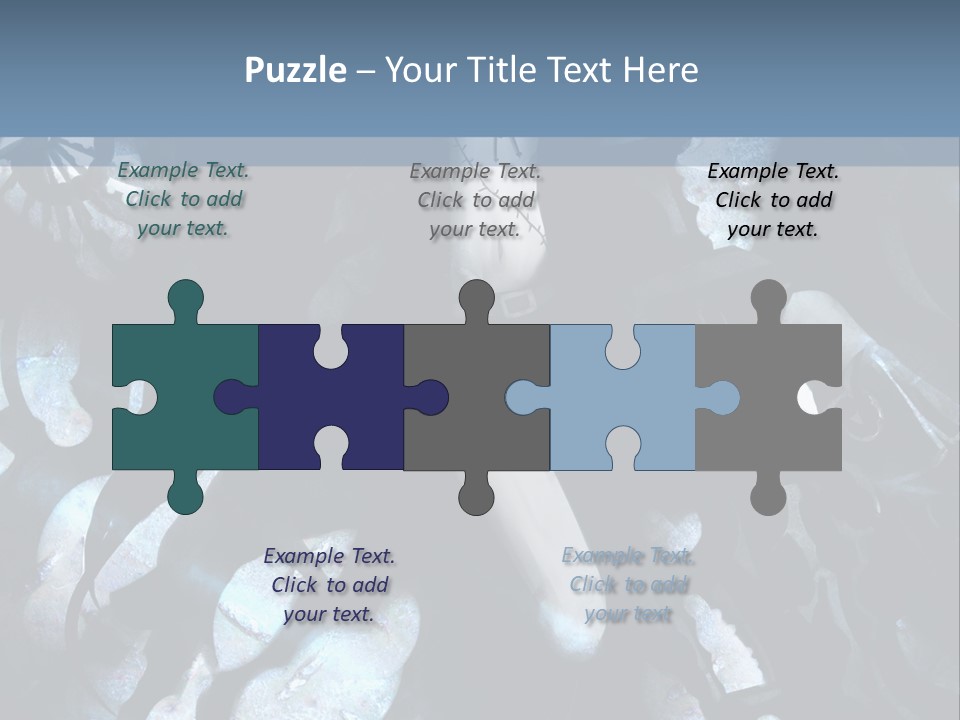 A Black And White Anime Character With Blue Hair PowerPoint Template