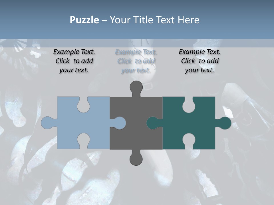 A Black And White Anime Character With Blue Hair PowerPoint Template