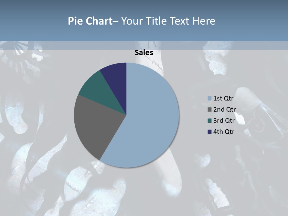 A Black And White Anime Character With Blue Hair PowerPoint Template