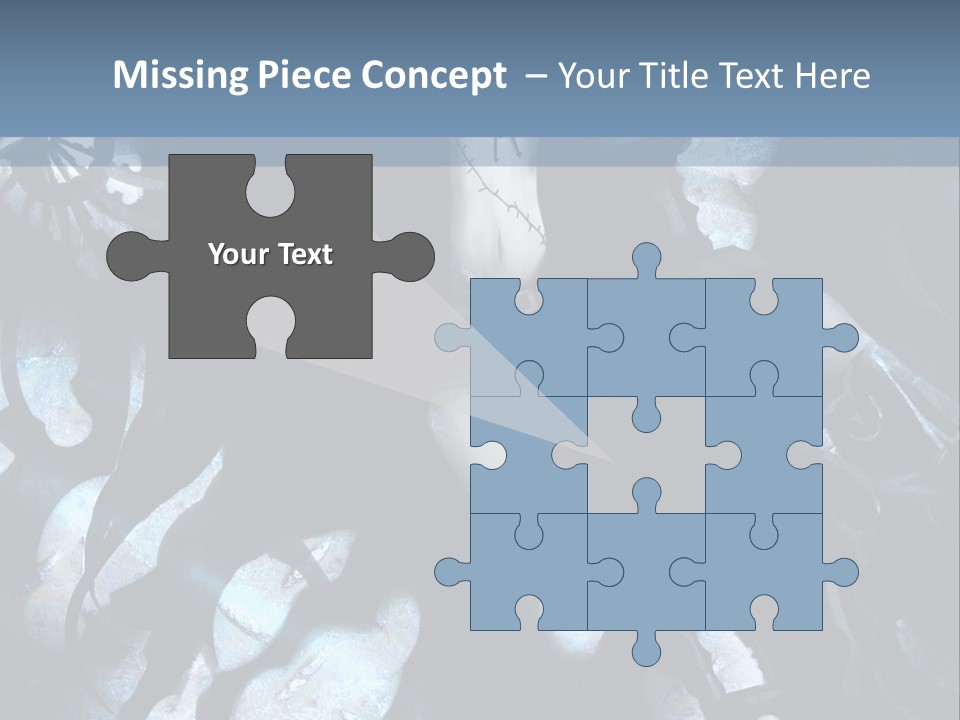 A Black And White Anime Character With Blue Hair PowerPoint Template