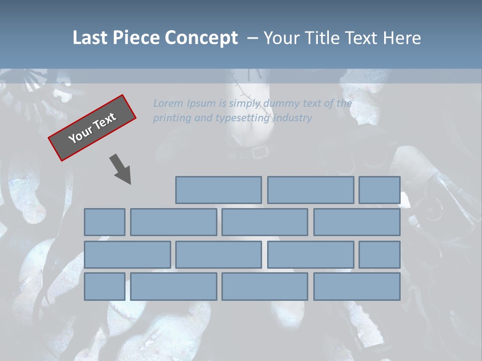 A Black And White Anime Character With Blue Hair PowerPoint Template