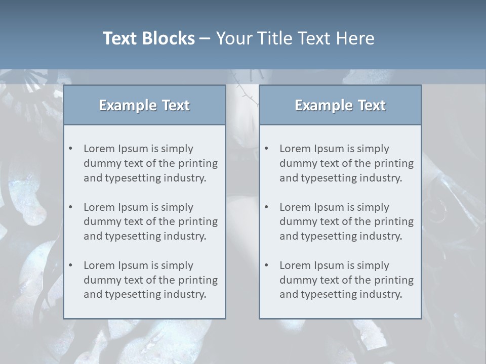 A Black And White Anime Character With Blue Hair PowerPoint Template