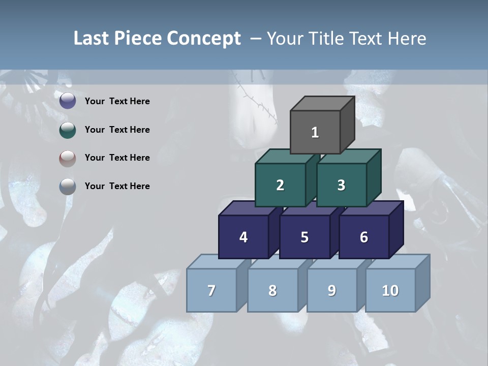 A Black And White Anime Character With Blue Hair PowerPoint Template