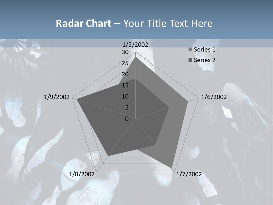 A Black And White Anime Character With Blue Hair PowerPoint Template