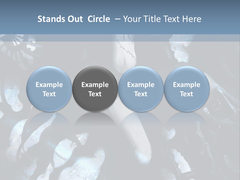 A Black And White Anime Character With Blue Hair PowerPoint Template