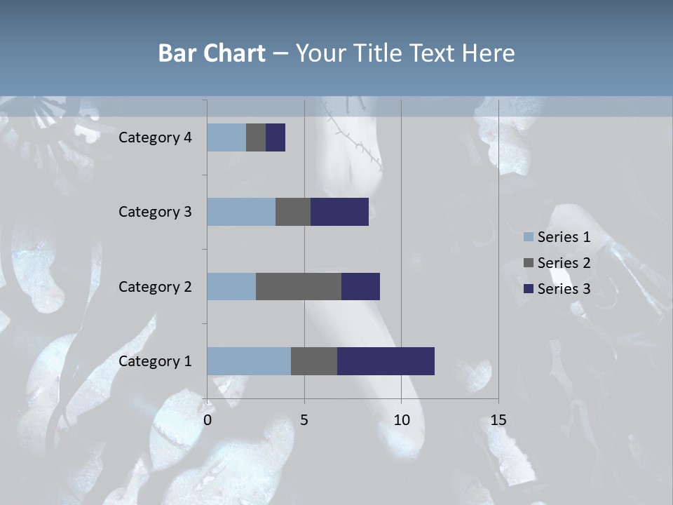 A Black And White Anime Character With Blue Hair PowerPoint Template