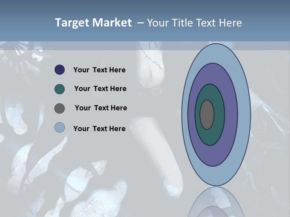 A Black And White Anime Character With Blue Hair PowerPoint Template