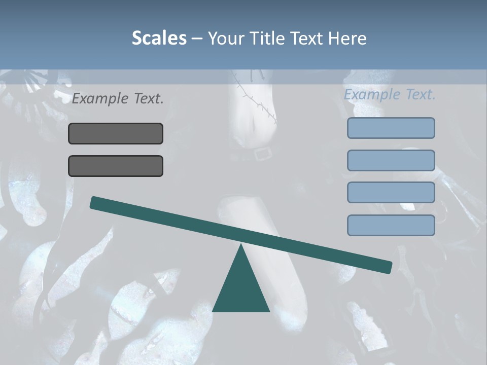 A Black And White Anime Character With Blue Hair PowerPoint Template