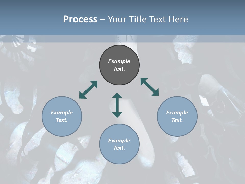 A Black And White Anime Character With Blue Hair PowerPoint Template