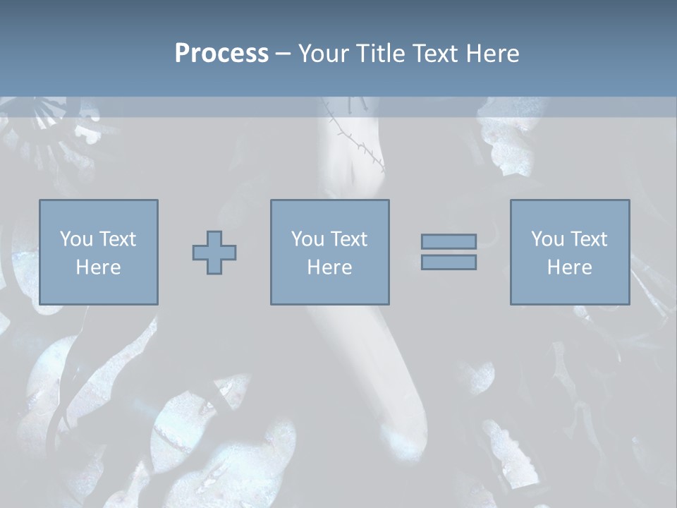 A Black And White Anime Character With Blue Hair PowerPoint Template