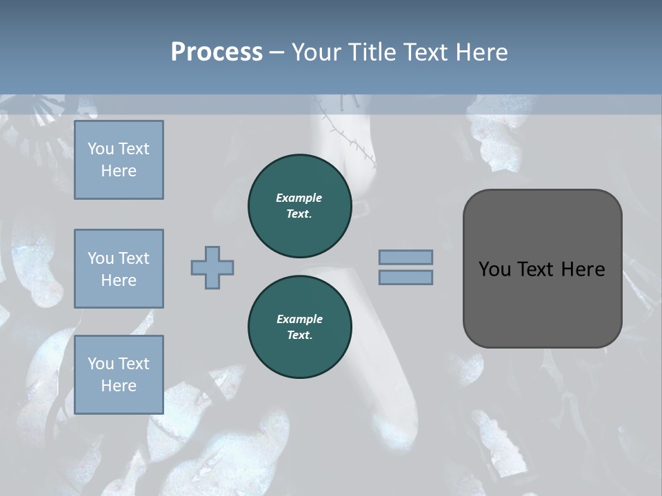 A Black And White Anime Character With Blue Hair PowerPoint Template