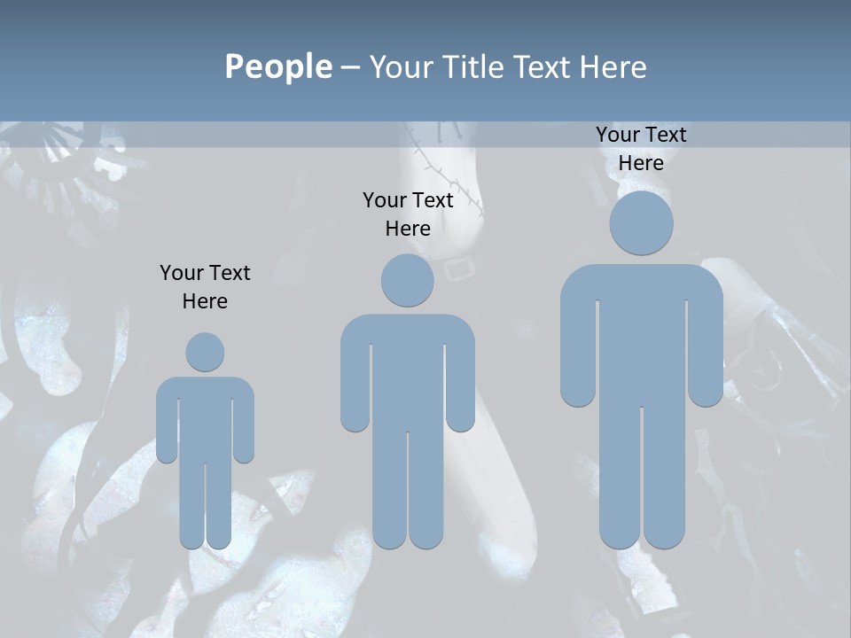 A Black And White Anime Character With Blue Hair PowerPoint Template