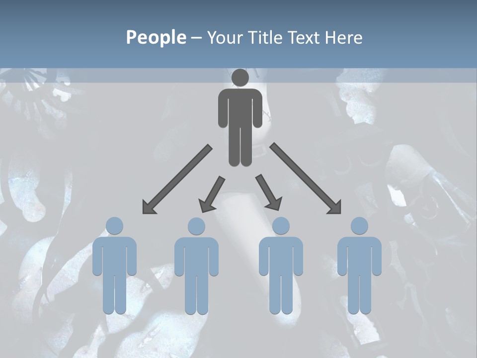 A Black And White Anime Character With Blue Hair PowerPoint Template