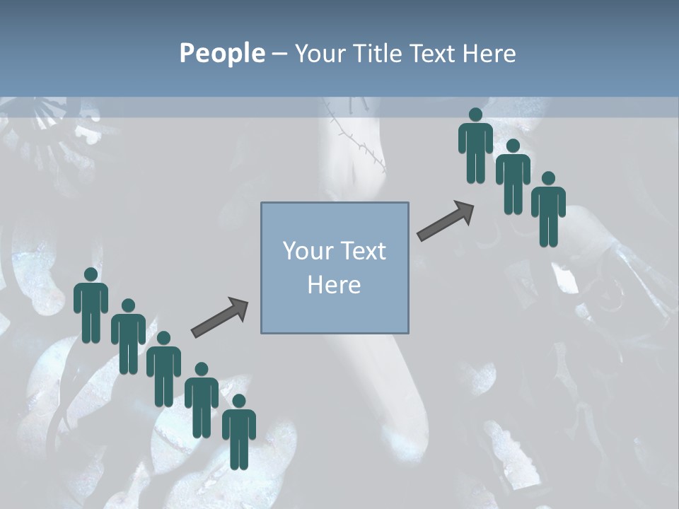 A Black And White Anime Character With Blue Hair PowerPoint Template