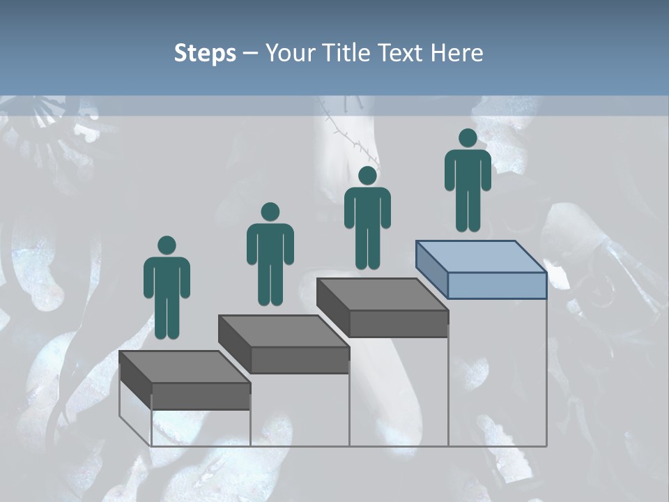 A Black And White Anime Character With Blue Hair PowerPoint Template