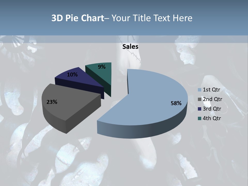 A Black And White Anime Character With Blue Hair PowerPoint Template
