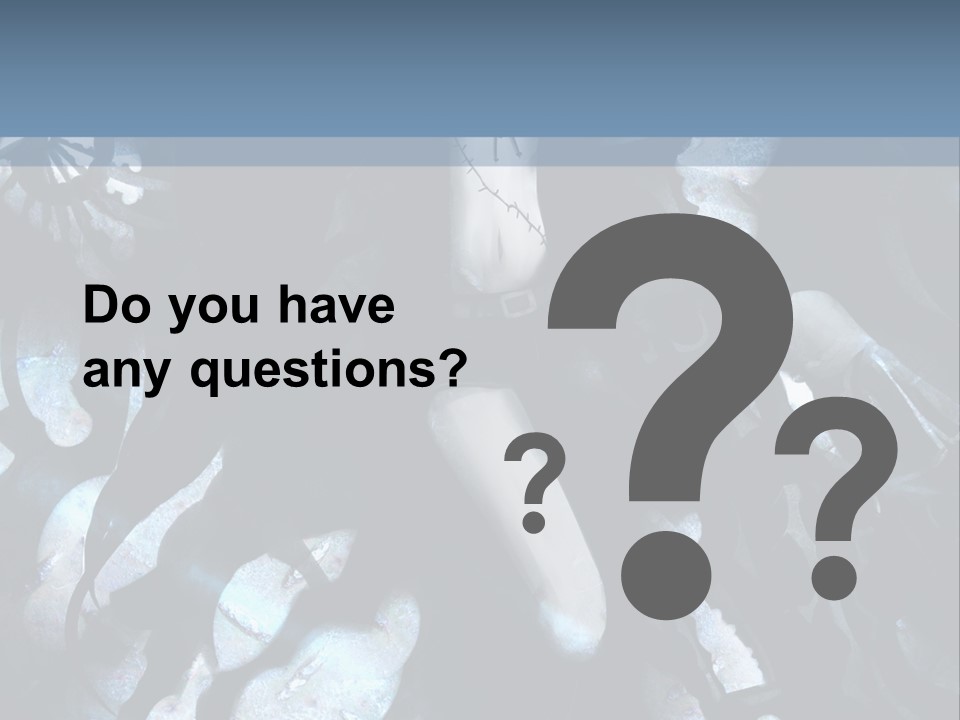 A Black And White Anime Character With Blue Hair PowerPoint Template