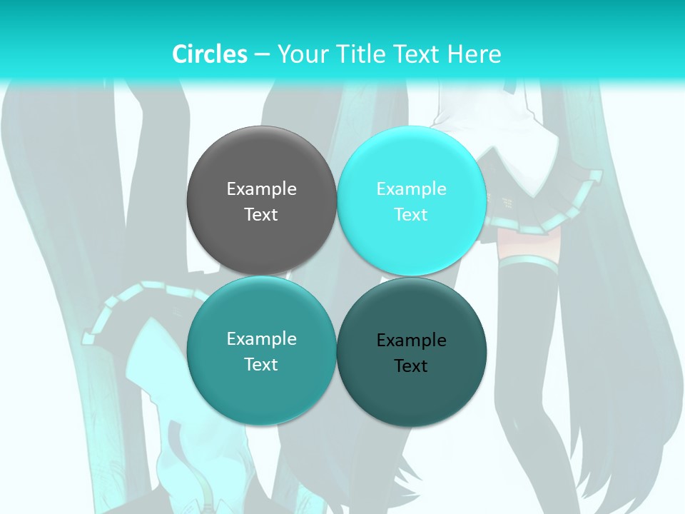 A Girl With Blue Hair Is Standing In Front Of A Blue Background PowerPoint Template