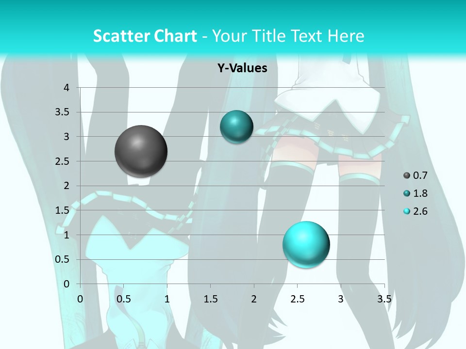 A Girl With Blue Hair Is Standing In Front Of A Blue Background PowerPoint Template