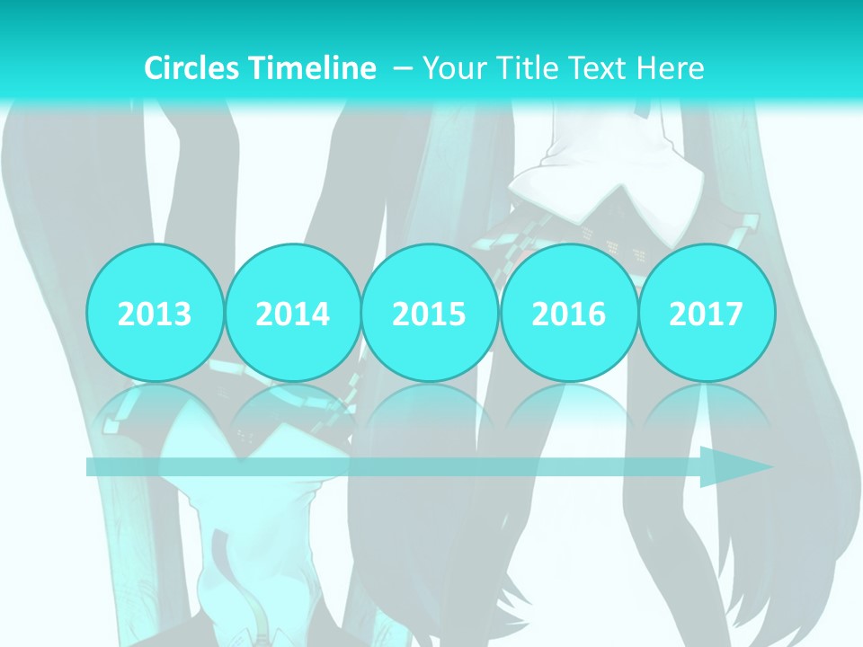 A Girl With Blue Hair Is Standing In Front Of A Blue Background PowerPoint Template