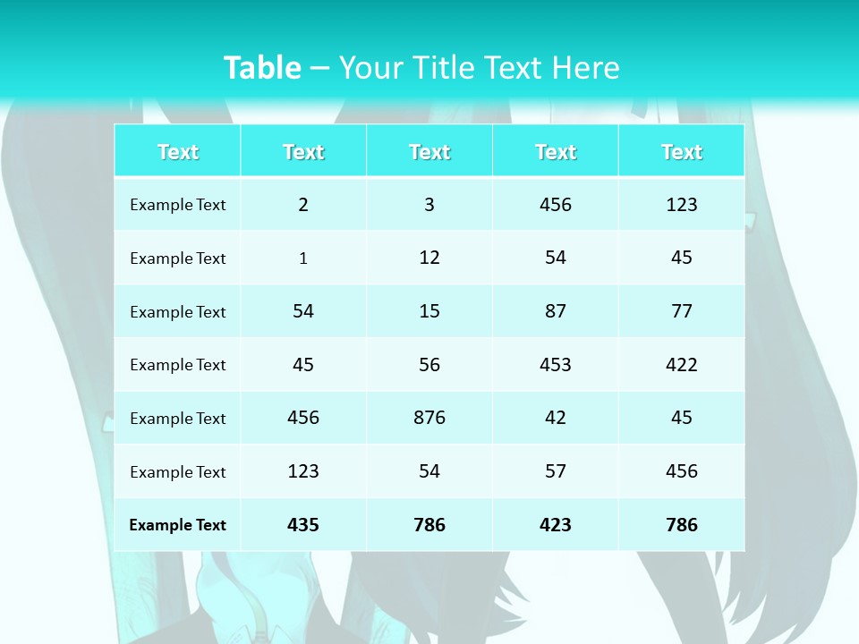 A Girl With Blue Hair Is Standing In Front Of A Blue Background PowerPoint Template