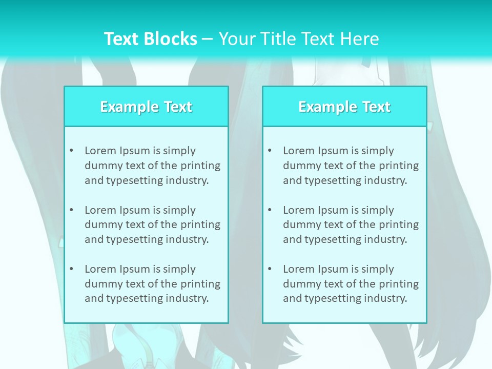 A Girl With Blue Hair Is Standing In Front Of A Blue Background PowerPoint Template
