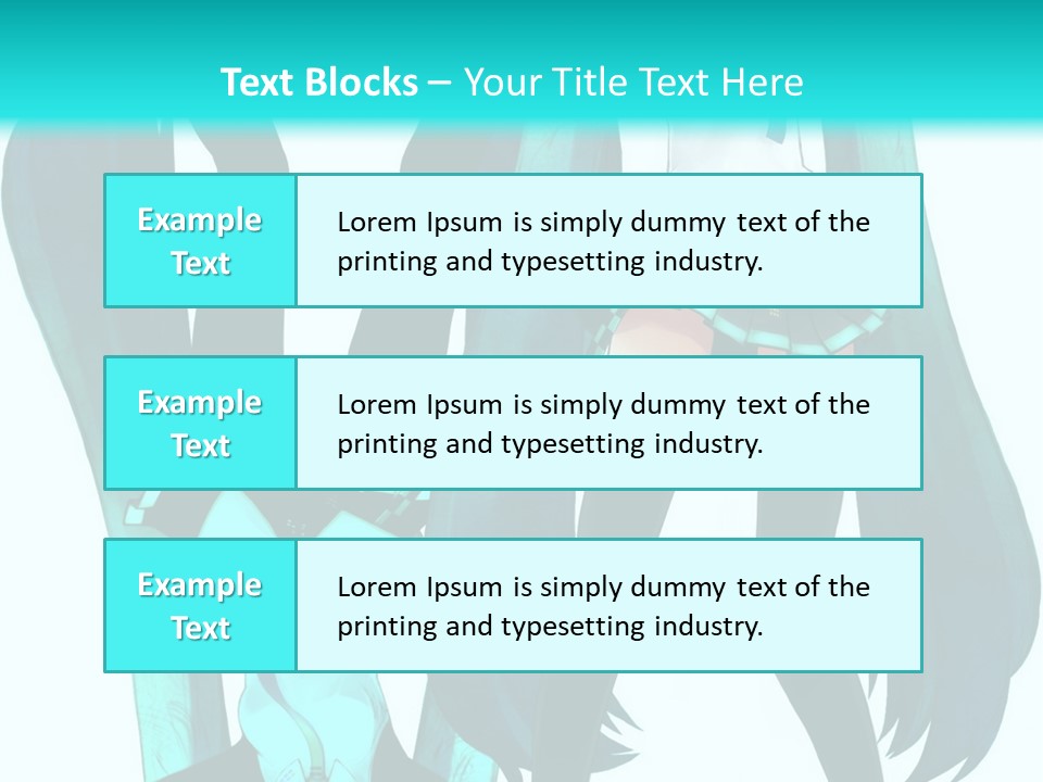 A Girl With Blue Hair Is Standing In Front Of A Blue Background PowerPoint Template